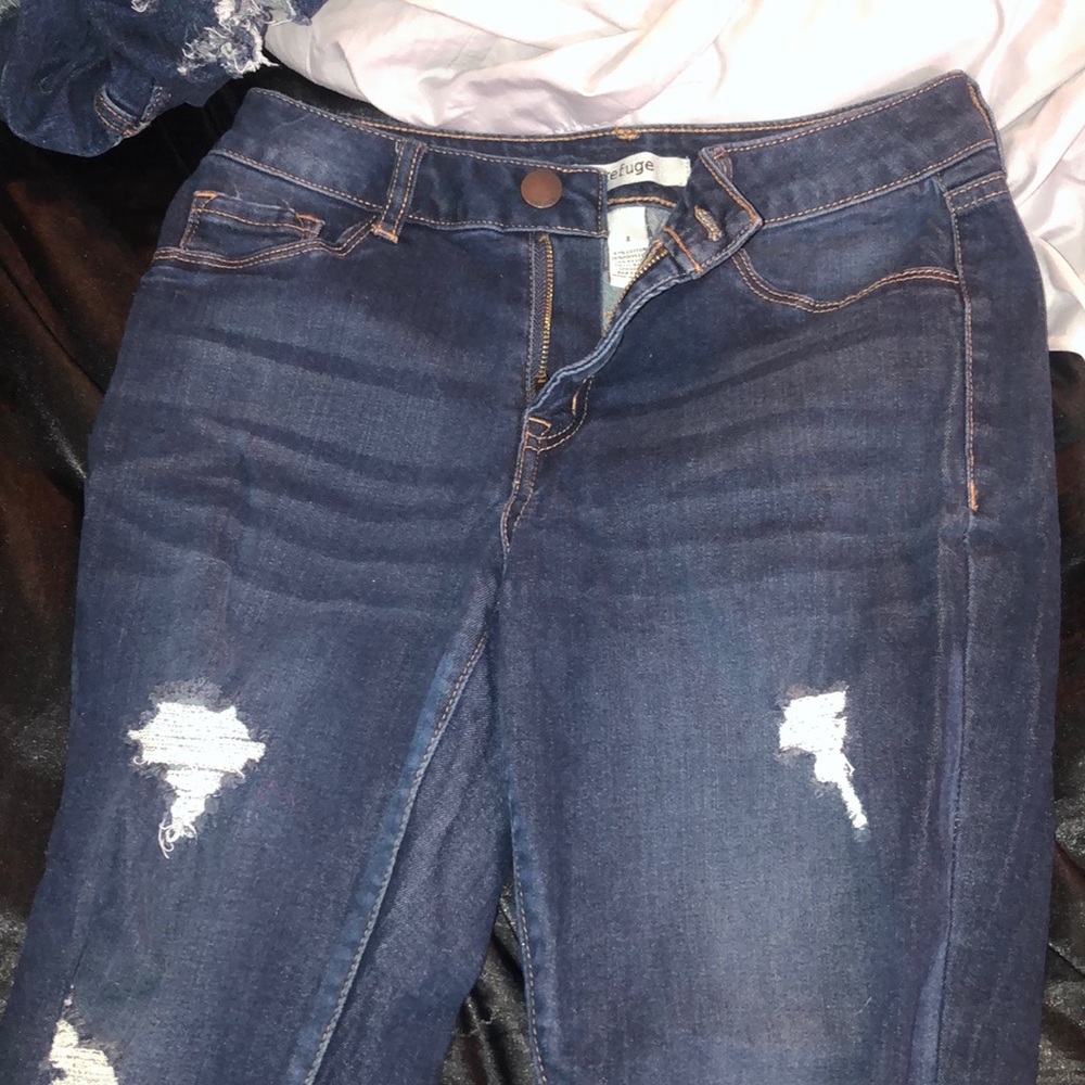 Blue stretchy jeggings